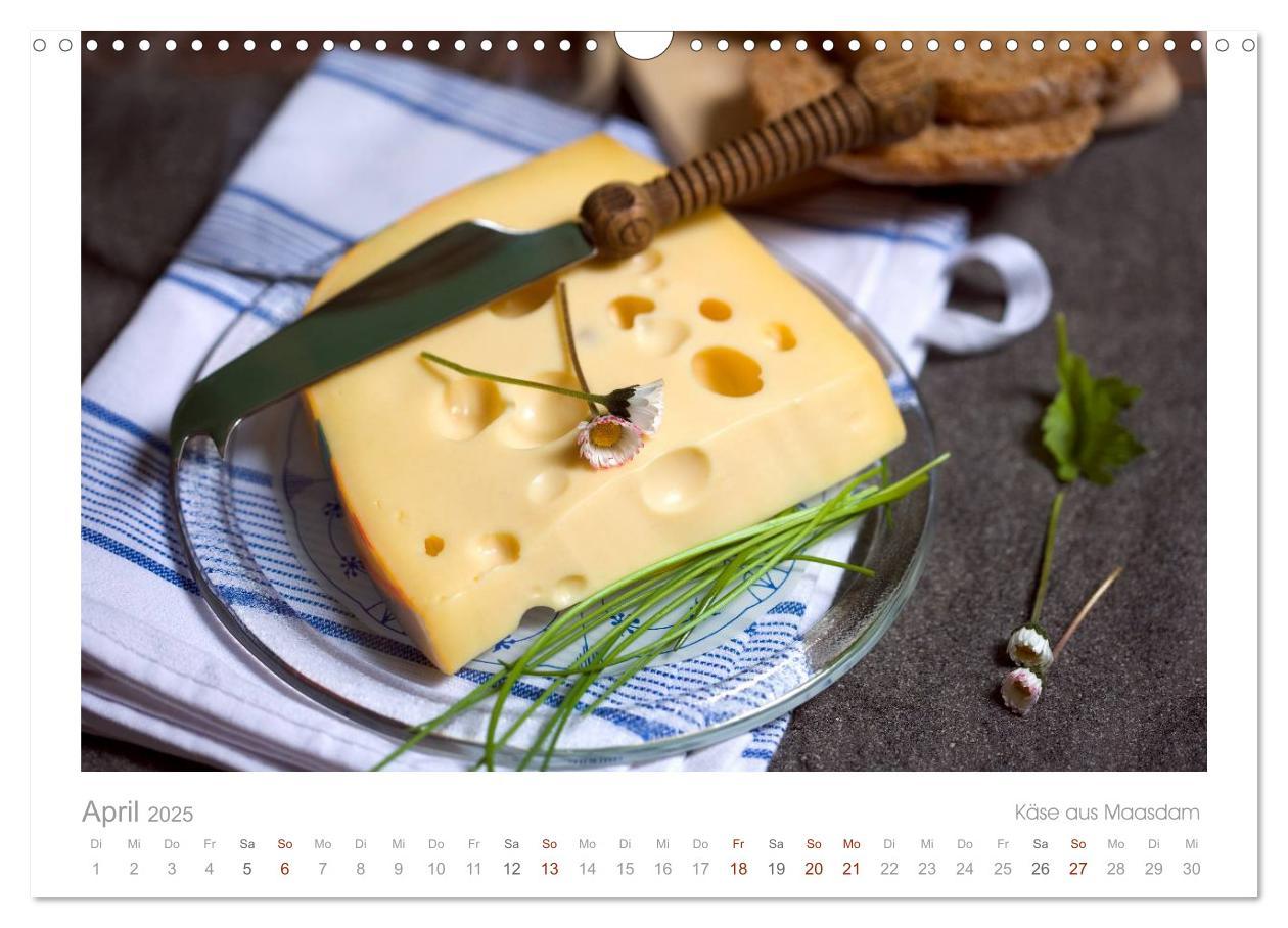 Bild: 9783435628285 | Der Käsekalender Edel und lecker (Wandkalender 2025 DIN A3 quer),...