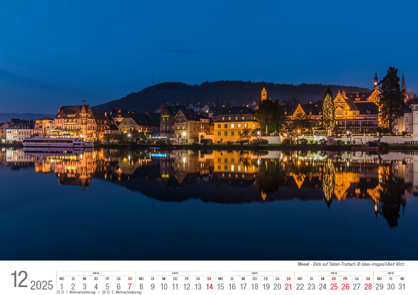 Bild: 9783965352117 | Mosel von Trier bis Koblenz 2025 Bildkalender A4 quer, spiralgebunden