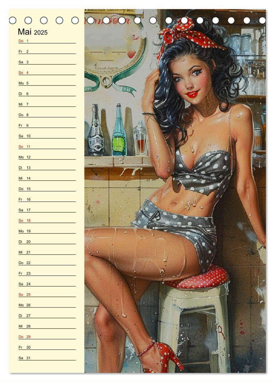 Bild: 9783457128800 | Sexy Pin-up-Girls. Moderne Kunst im Retro-Stil (Tischkalender 2025...