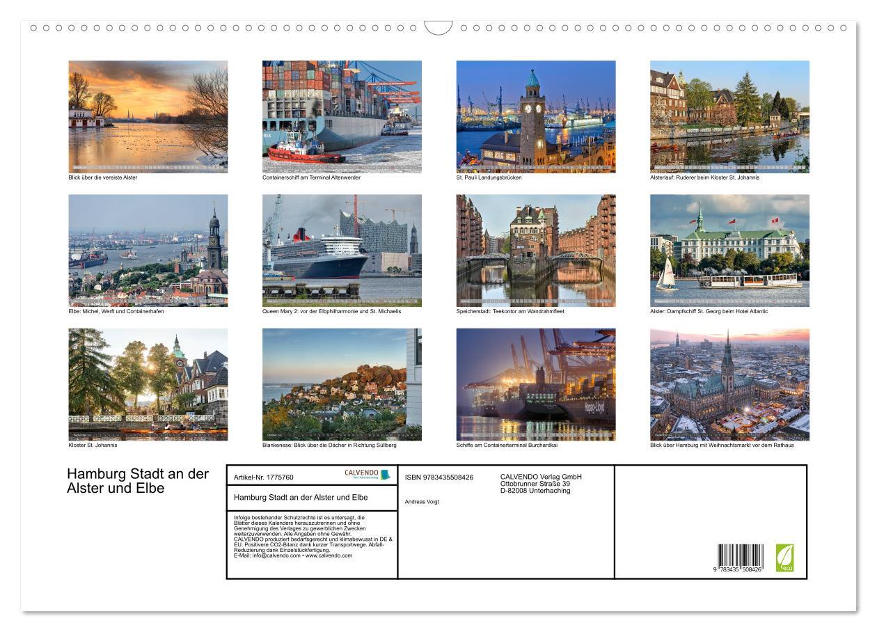 Bild: 9783435508426 | Hamburg Stadt an der Alster und Elbe (Wandkalender 2025 DIN A2...