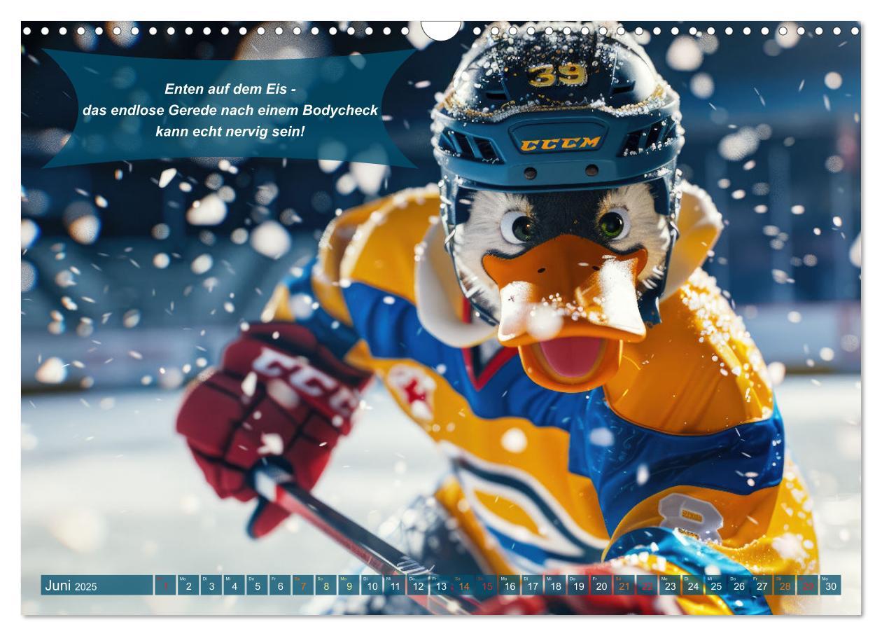 Bild: 9783457160688 | Der tierisch lustige Eishockey Kalender (Wandkalender 2025 DIN A3...