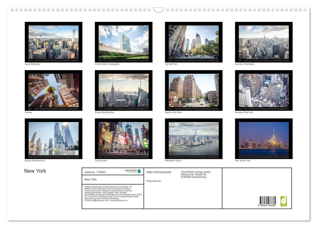 Bild: 9783435283385 | New York (Wandkalender 2025 DIN A2 quer), CALVENDO Monatskalender