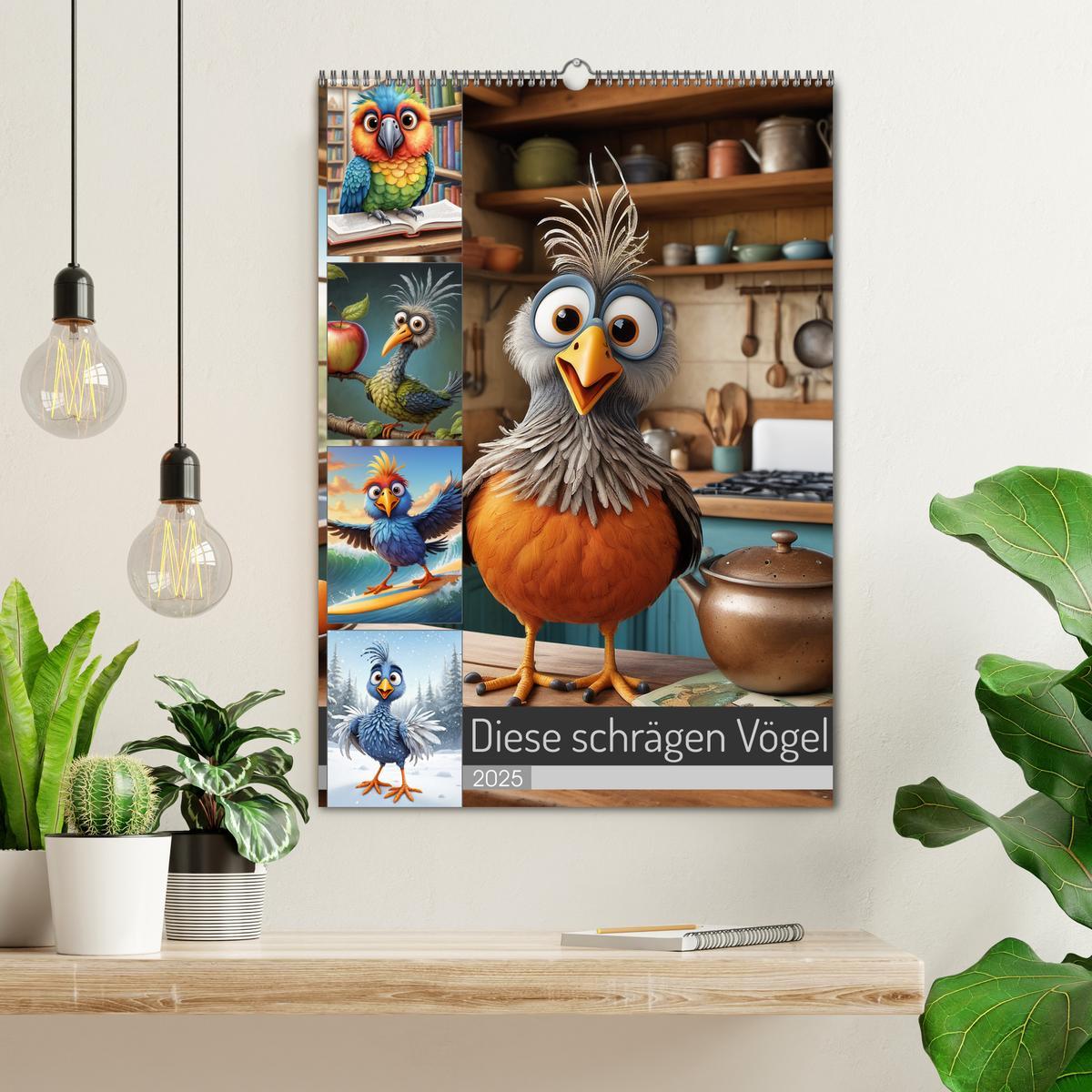 Bild: 9783457150290 | Diese schrägen Vögel (Wandkalender 2025 DIN A2 hoch), CALVENDO...