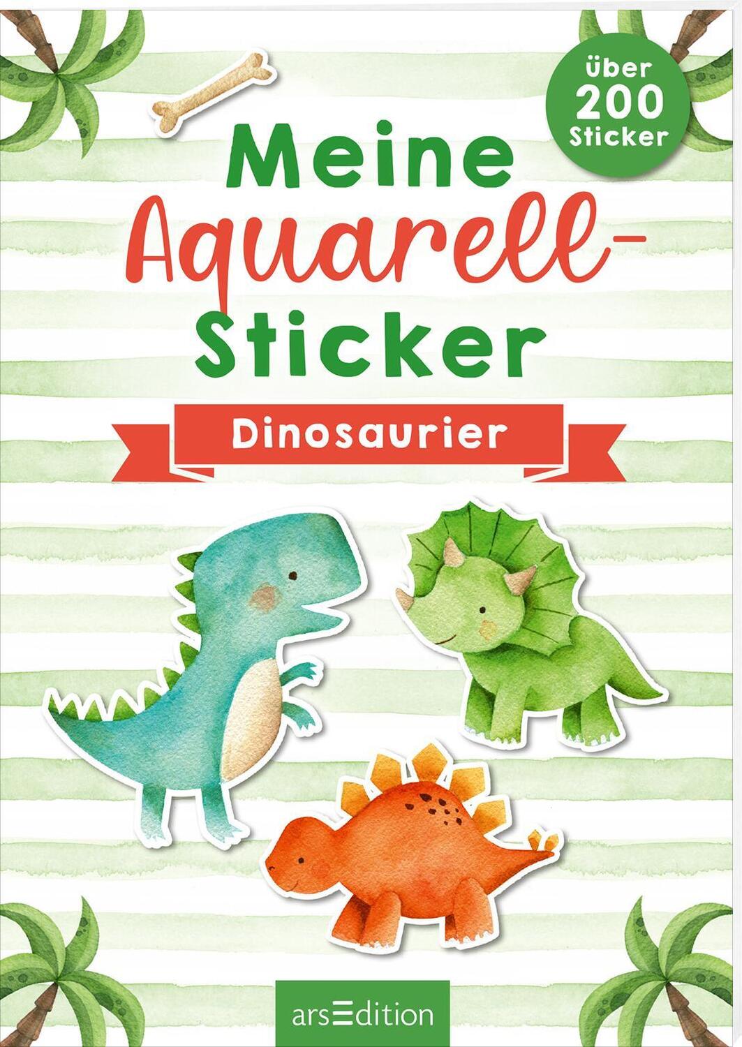 Cover: 4014489134398 | Meine Aquarell-Sticker - Dinosaurier | Über 200 Sticker | Stück | 2024