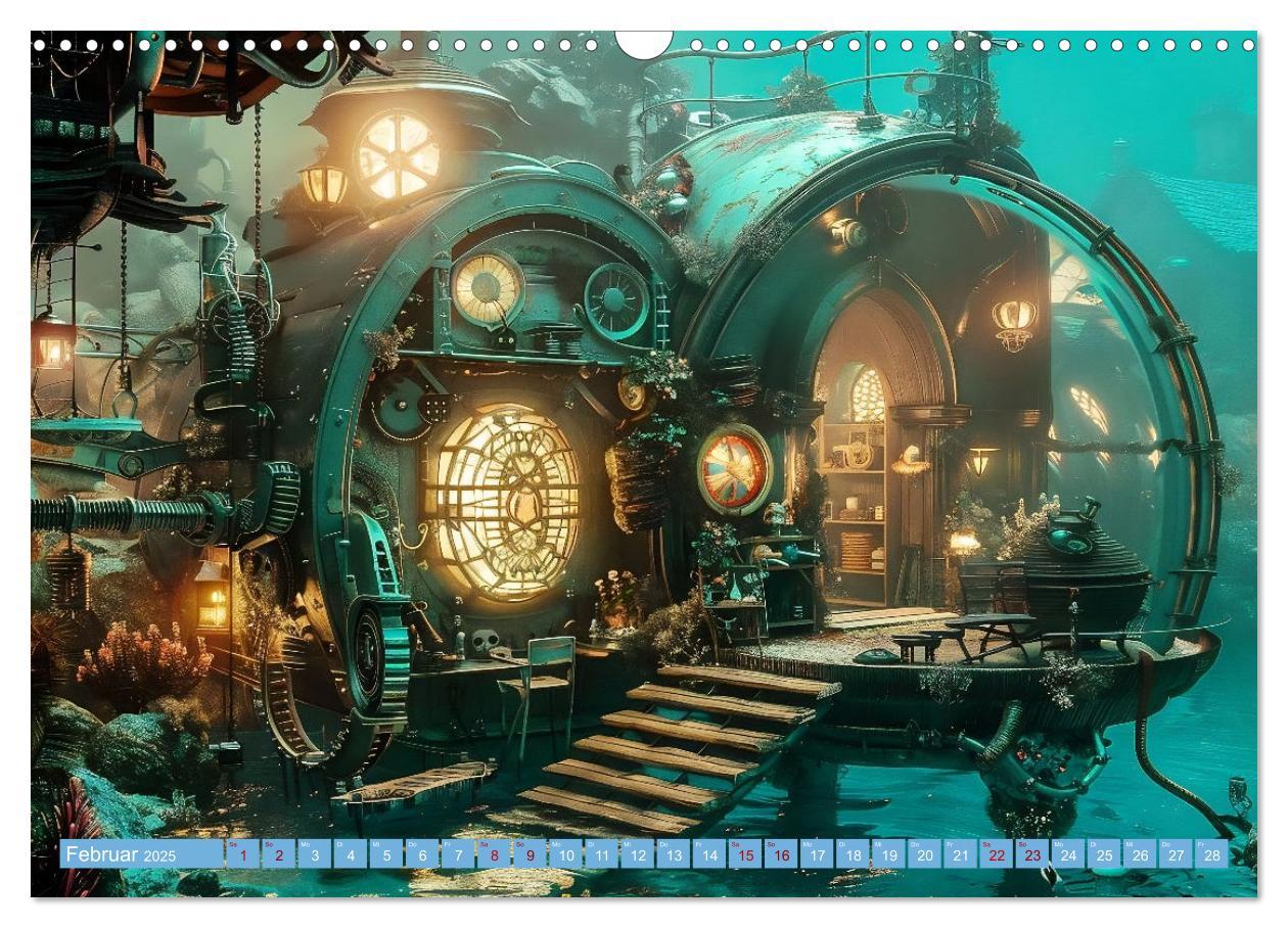 Bild: 9783435516315 | Steampunk Domizile (Wandkalender 2025 DIN A3 quer), CALVENDO...