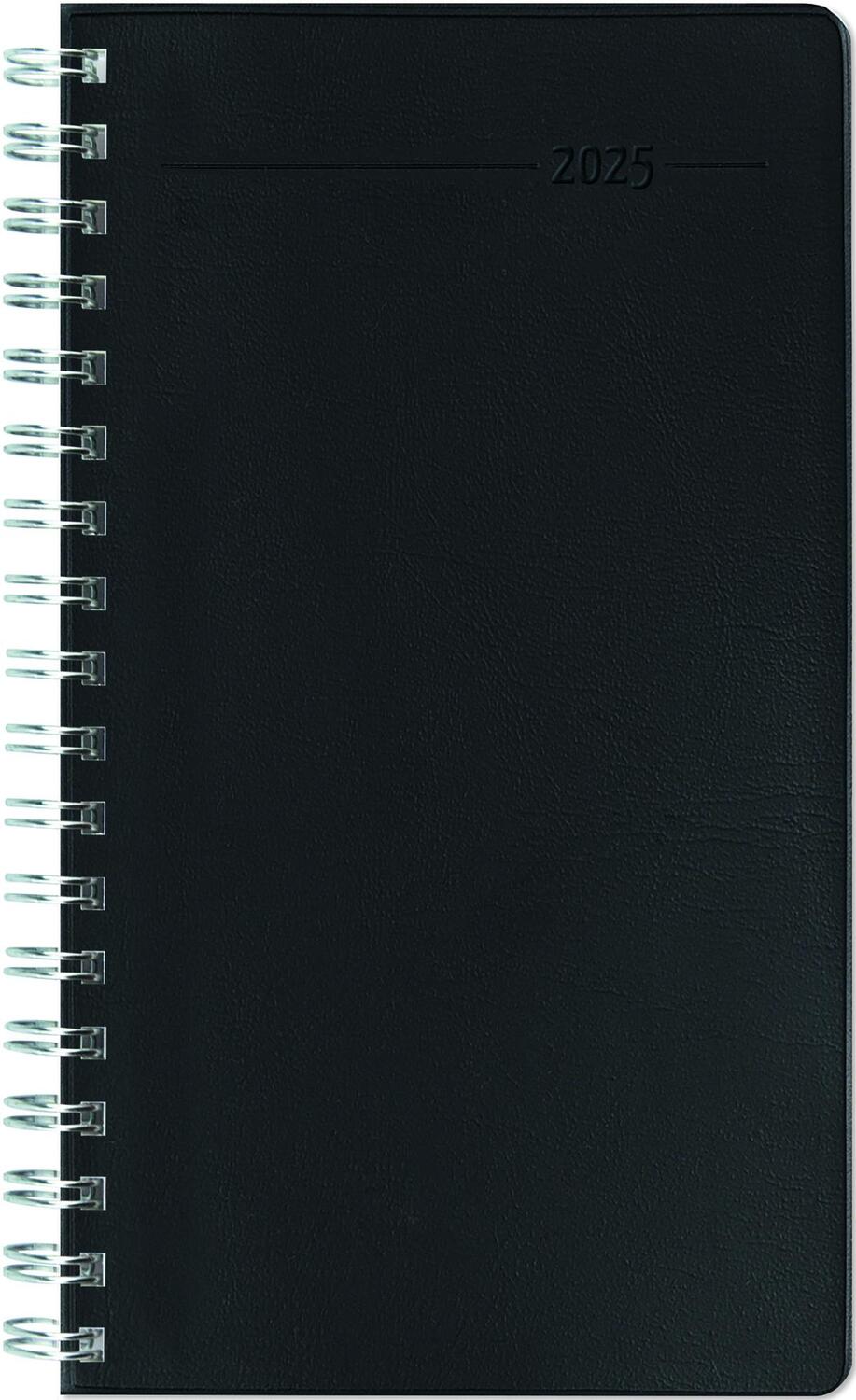 Cover: 4006928026760 | Slimtimer Ringbuch PVC schwarz 2025 - Taschen-Kalender 9x15,6 cm -...