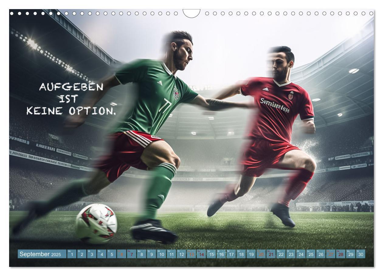 Bild: 9783383760983 | Fußball und coole Sprüche (Wandkalender 2025 DIN A3 quer), CALVENDO...