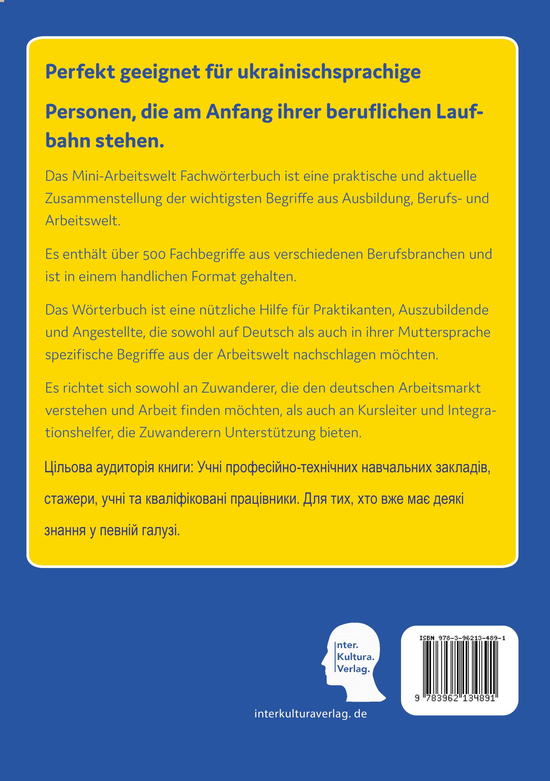 Rückseite: 9783962134891 | Interkultura Lexikon der Arbeitswelt Deutsch-Ukranisch | Verlag | Buch