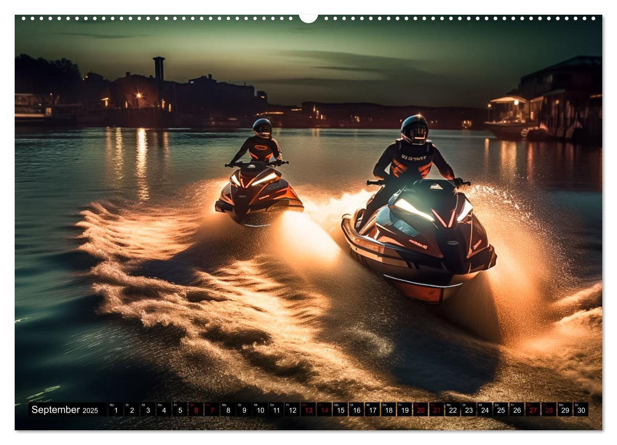 Bild: 9783383909641 | Jetski Power (Wandkalender 2025 DIN A2 quer), CALVENDO Monatskalender