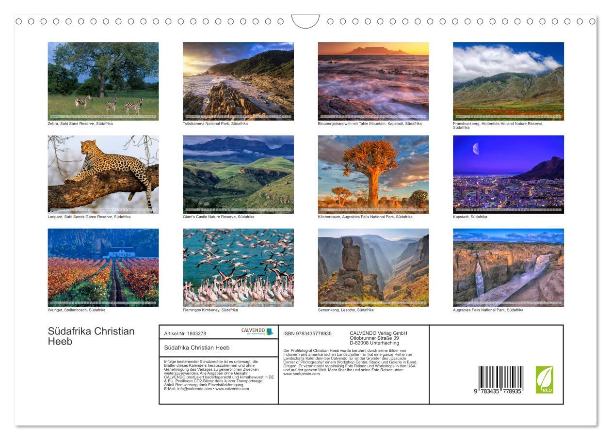 Bild: 9783435778935 | Südafrika Christian Heeb (Wandkalender 2025 DIN A3 quer), CALVENDO...