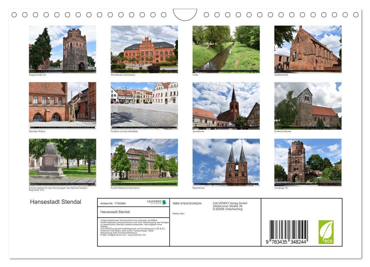 Bild: 9783435348244 | Hansestadt Stendal (Wandkalender 2025 DIN A4 quer), CALVENDO...