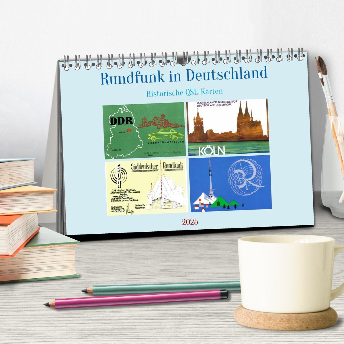 Bild: 9783457243381 | Rundfunk in Deutschland - Historische QSL-Karten (Tischkalender...