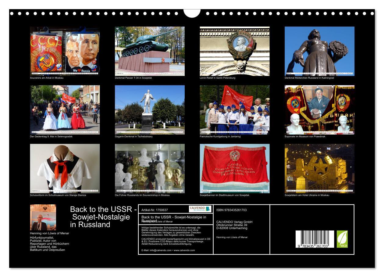 Bild: 9783435261703 | Back to the USSR - Sowjet-Nostalgie in Russland (Wandkalender 2025...