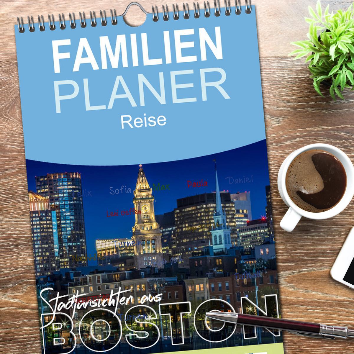 Bild: 9783457121627 | Familienplaner 2025 - Stadtansichten aus Boston mit 5 Spalten...