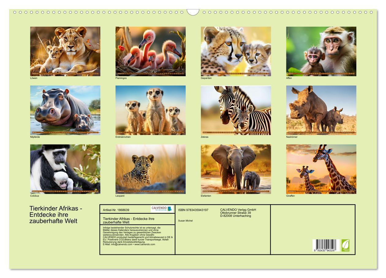 Bild: 9783435943197 | Tierkinder Afrikas - Entdecke ihre zauberhafte Welt (Wandkalender...