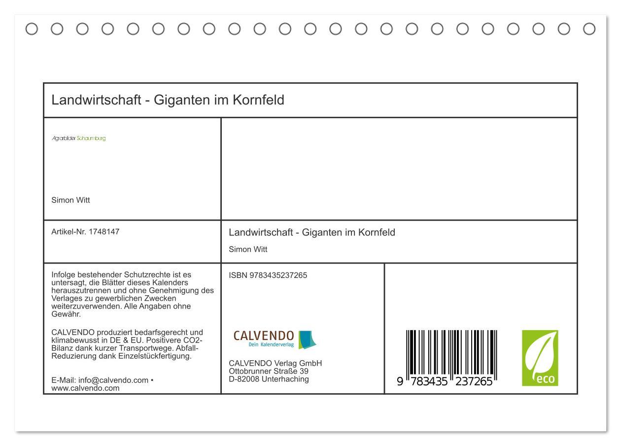 Bild: 9783435237265 | Landwirtschaft - Giganten im Kornfeld (Tischkalender 2025 DIN A5...