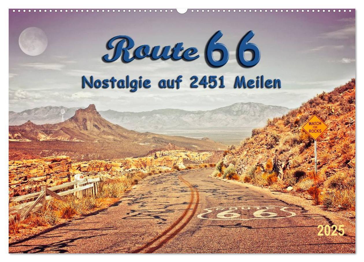 Cover: 9783435479672 | Nostalgie auf 2451 Meilen - Route 66 (Wandkalender 2025 DIN A2...