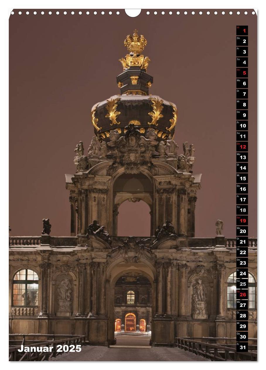 Bild: 9783457087671 | Dresden bei Nacht (Wandkalender 2025 DIN A3 hoch), CALVENDO...