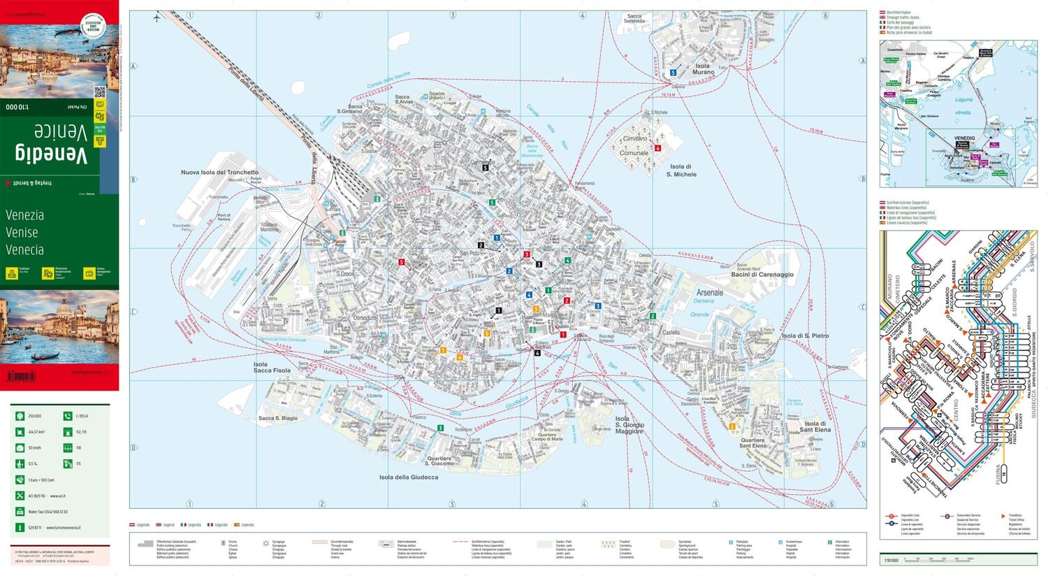 Bild: 9783707922356 | Venedig, Stadtplan 1:10.000, freytag &amp; berndt | Freytag &amp; Berndt