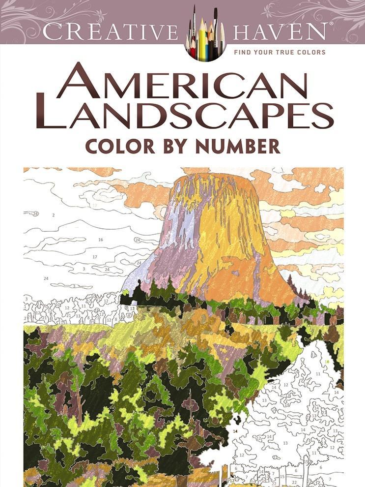 Cover: 9780486798554 | Creative Haven American Landscapes Color by Number Coloring Book