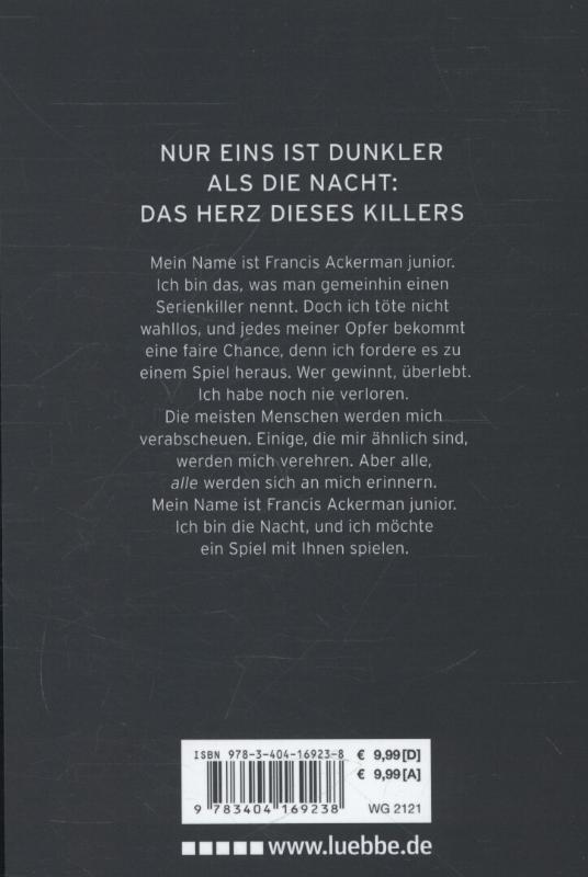 Rückseite: 9783404169238 | Ich bin die Nacht | Ethan Cross | Taschenbuch | Ein Shepherd Thriller