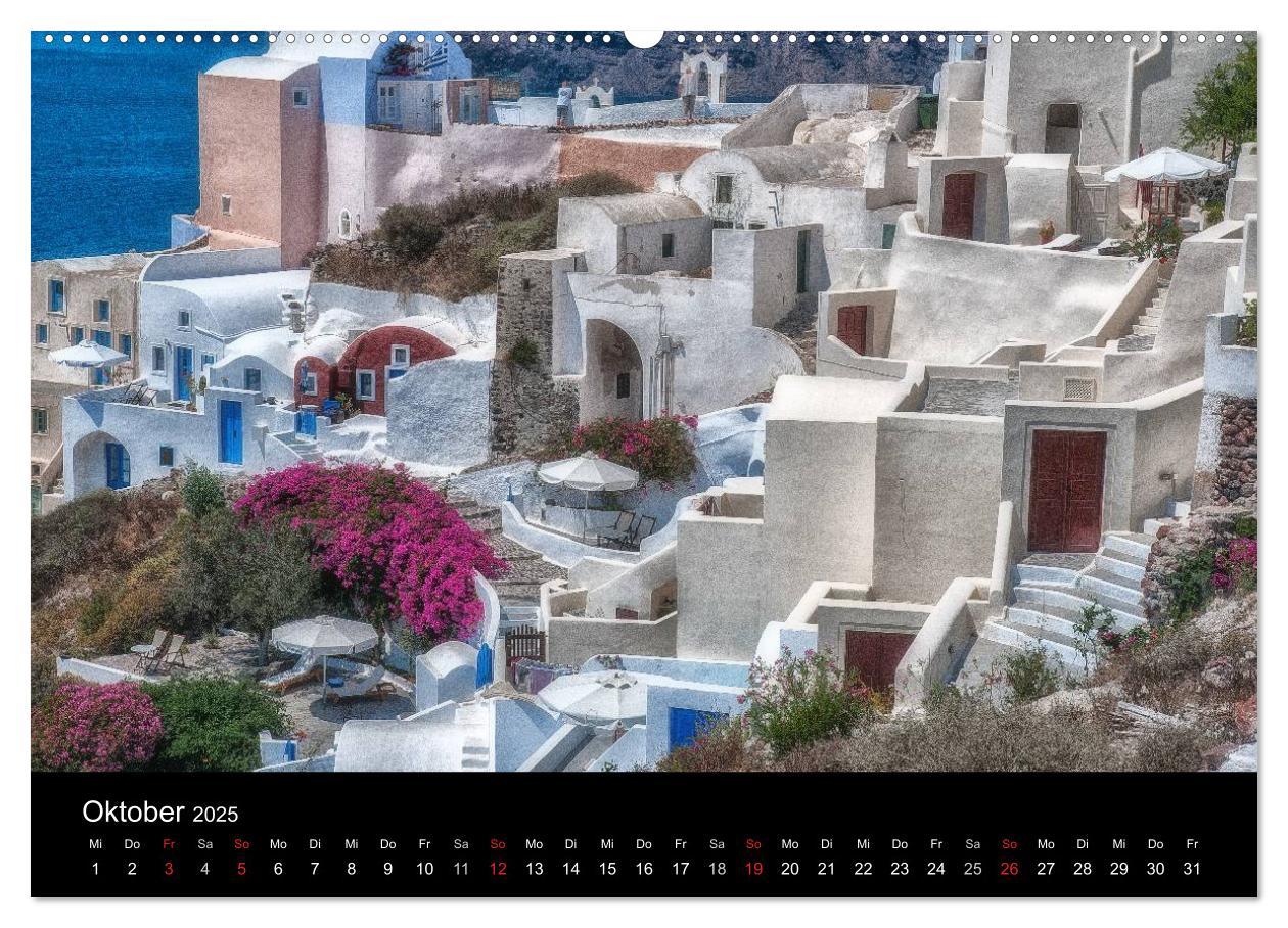 Bild: 9783435563944 | Zauberhaftes Santorin (Wandkalender 2025 DIN A2 quer), CALVENDO...