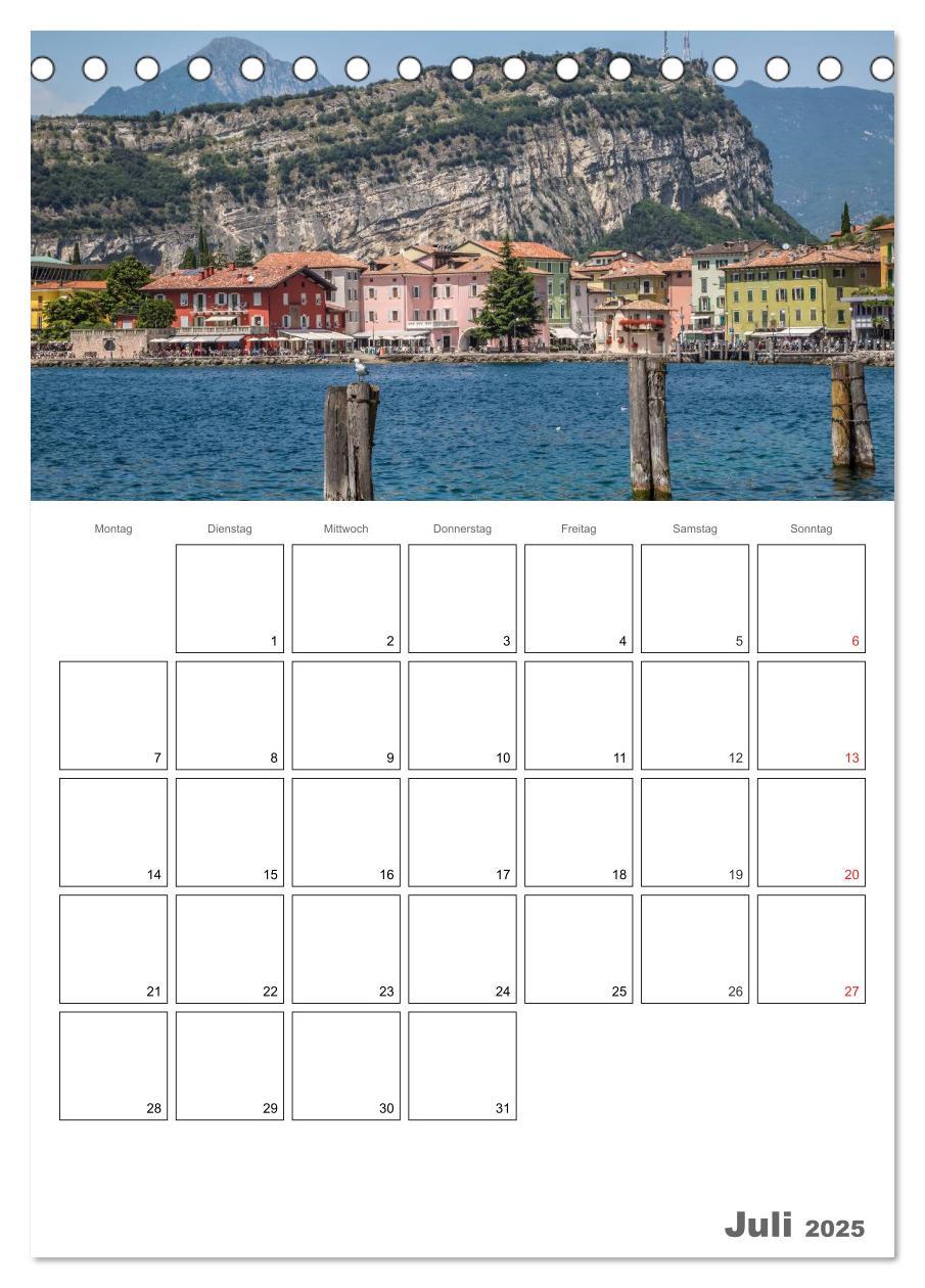 Bild: 9783457025970 | GARDASEE Terminplaner (Tischkalender 2025 DIN A5 hoch), CALVENDO...