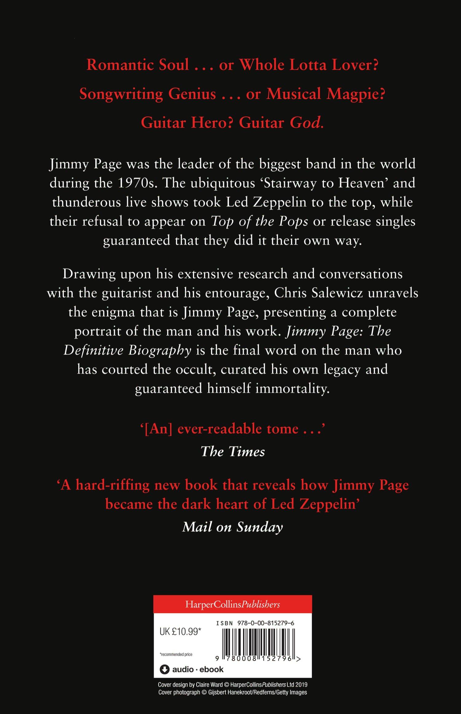 Rückseite: 9780008152796 | Jimmy Page: The Definitive Biography | Chris Salewicz | Taschenbuch