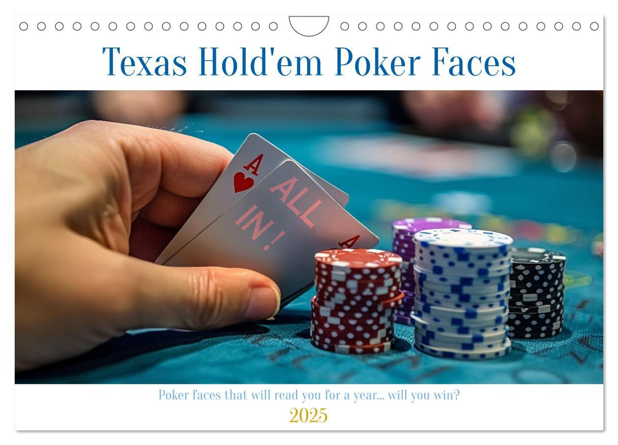 Cover: 9781325977871 | Texas Hold'em Poker Faces (Wall Calendar 2025 DIN A4 landscape),...