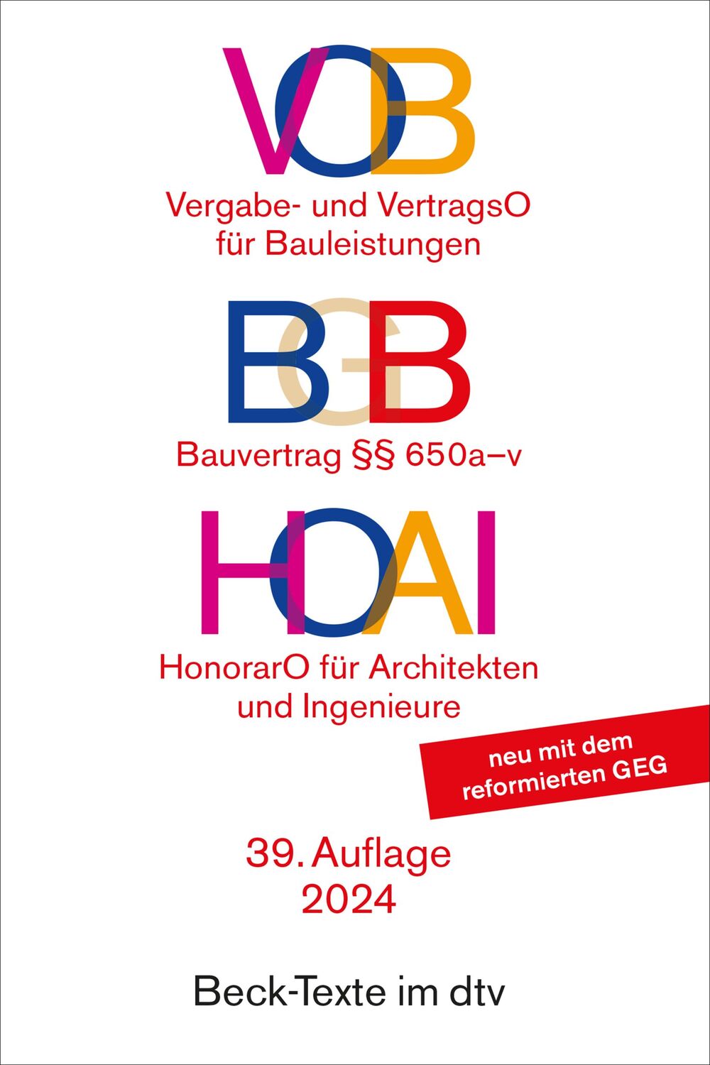 Cover: 9783423532341 | VOB / BGB / HOAI | Taschenbuch | dtv-Taschenbücher Beck Texte | 570 S.