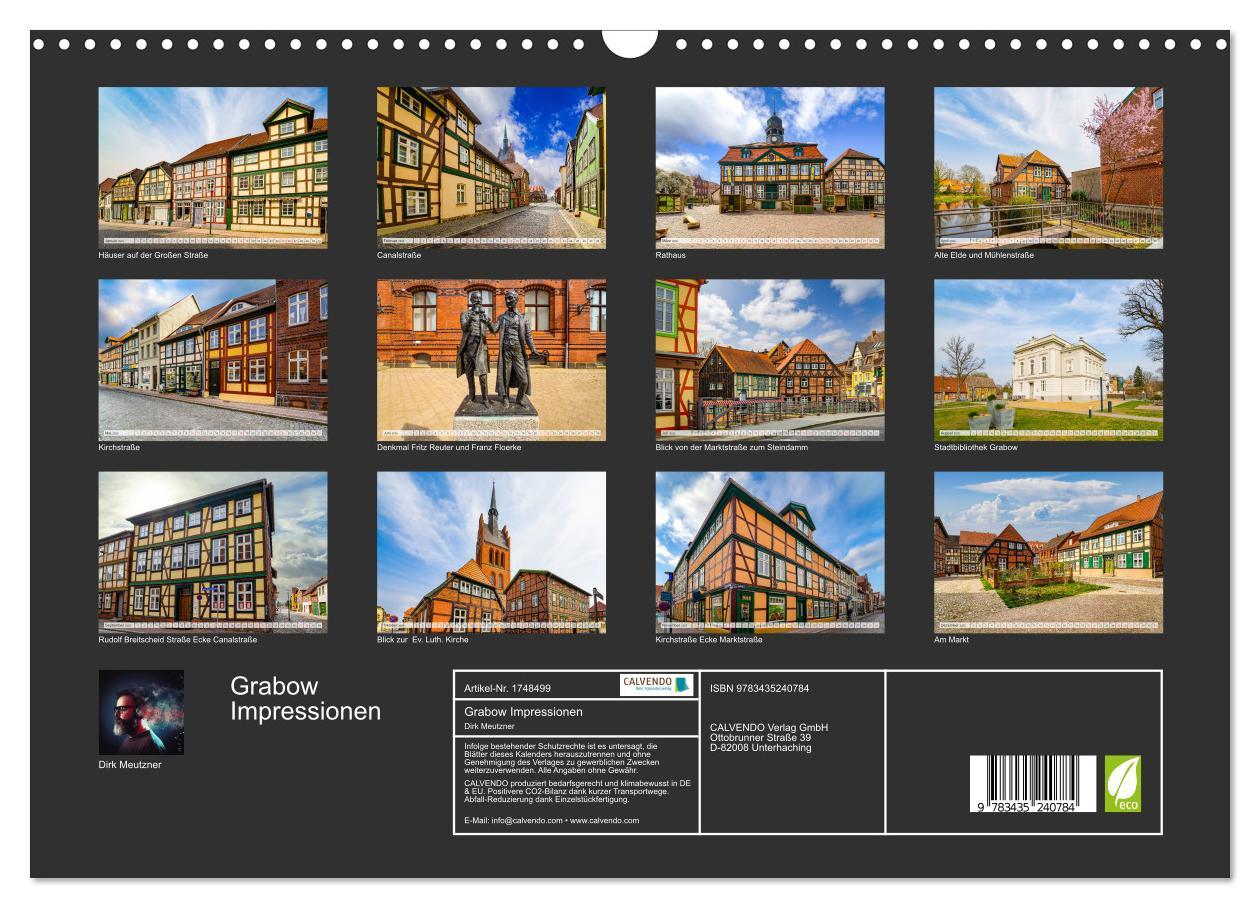 Bild: 9783435240784 | Grabow Impressionen (Wandkalender 2025 DIN A3 quer), CALVENDO...