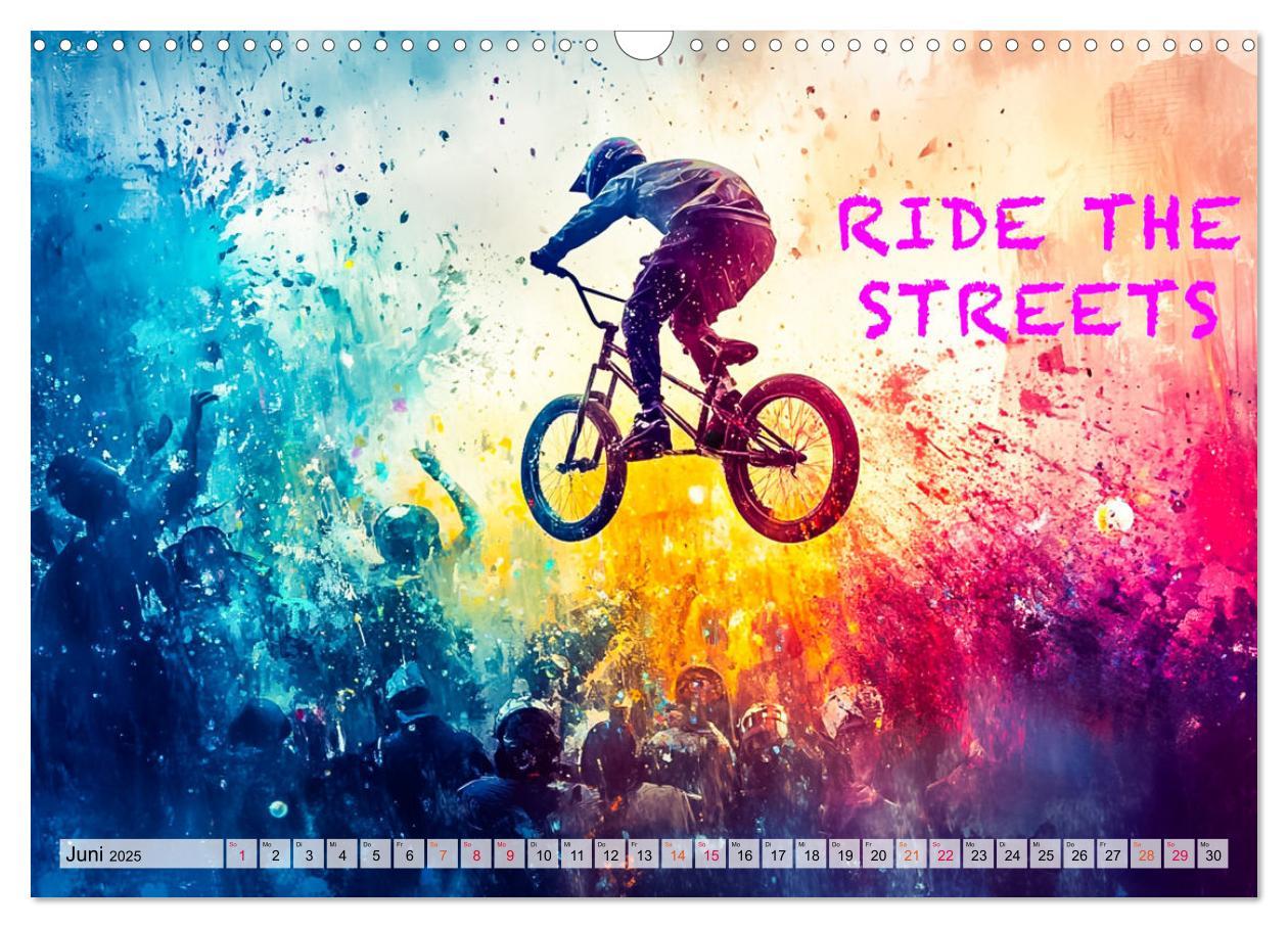 Bild: 9783457184851 | BMX - Coole Slogans (Wandkalender 2025 DIN A3 quer), CALVENDO...