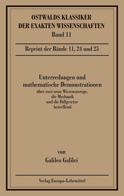 Cover: 9783808557228 | Unterredungen und mathematische Demonstrationen über zwei neue...