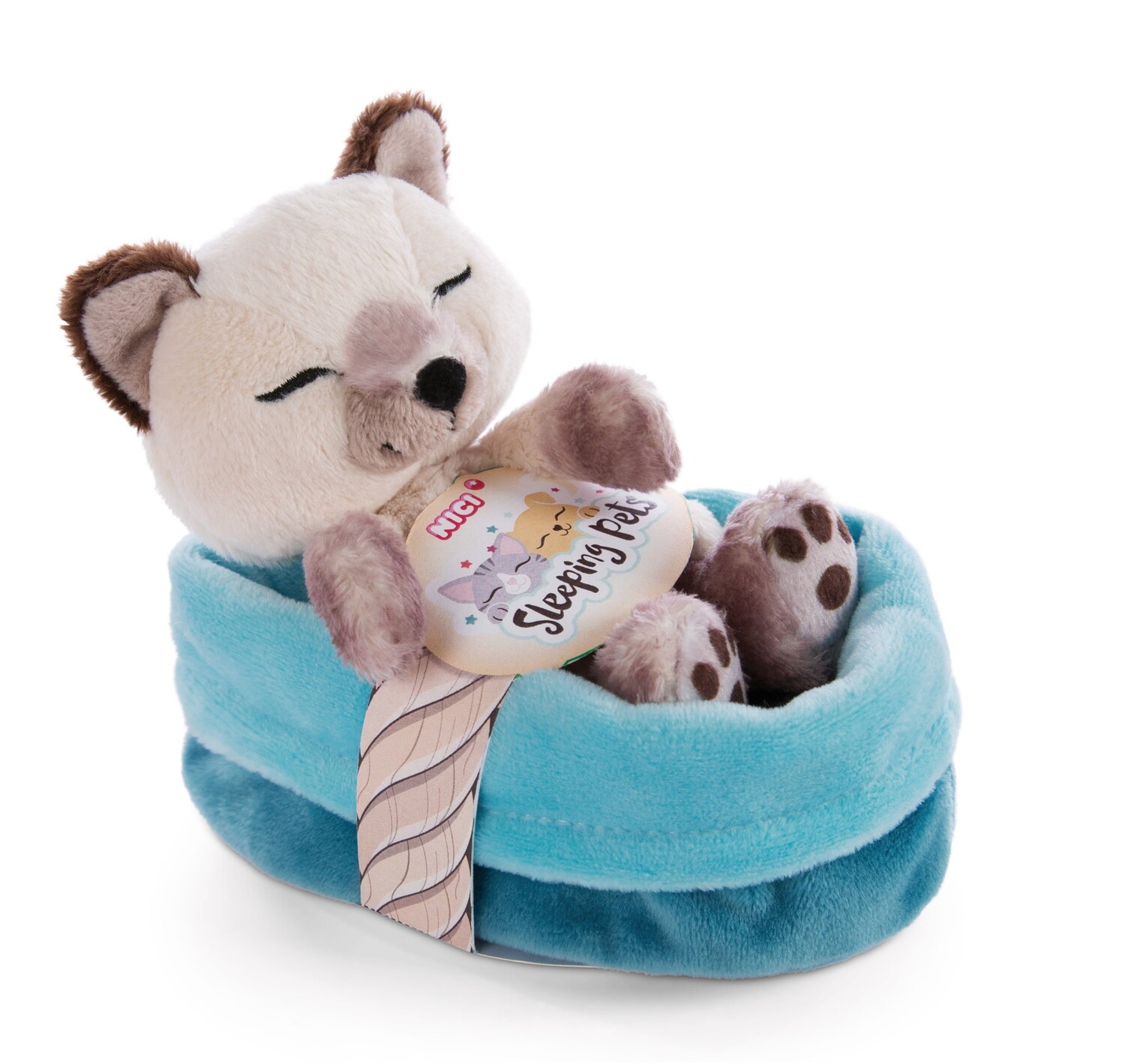 Cover: 4012390478938 | Nici 47893 Sleeping Pets Kätzchen Siamkatze 12cm im Körbchen | 47893