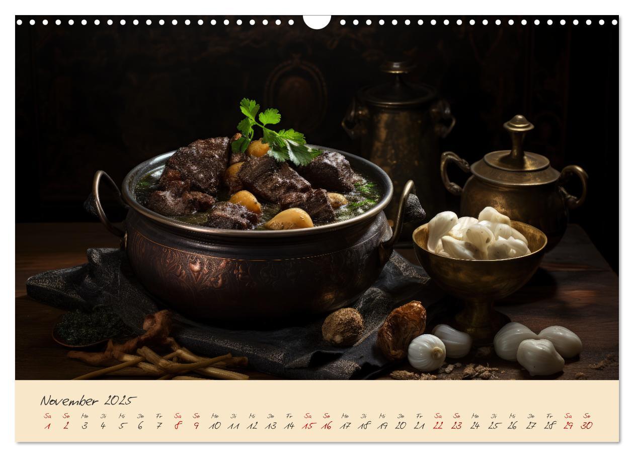 Bild: 9783383891045 | Gothic Food (Wandkalender 2025 DIN A3 quer), CALVENDO Monatskalender