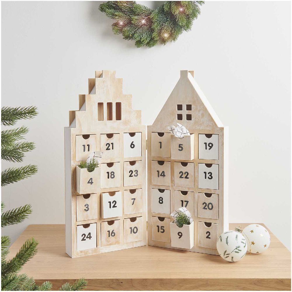 Bild: 4065166037204 | Adventskalender-Haus, mit 24 Schubladen, FSC 100% | Kalender