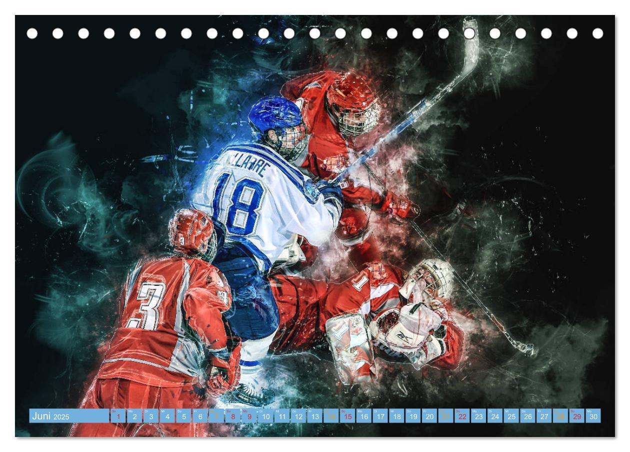 Bild: 9783435412129 | Eishockey - extrem cool (Tischkalender 2025 DIN A5 quer), CALVENDO...