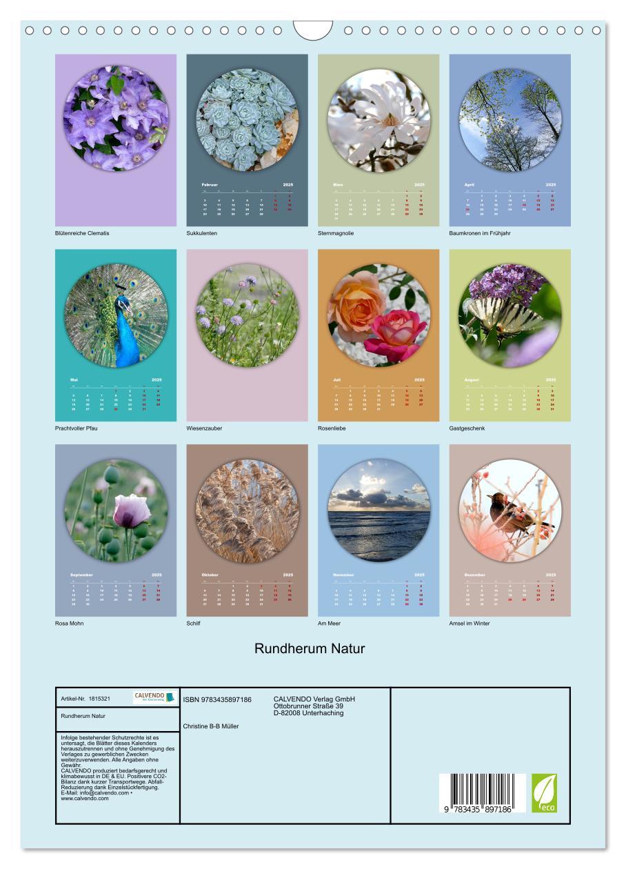 Bild: 9783435897186 | Rundherum Natur (Wandkalender 2025 DIN A3 hoch), CALVENDO...