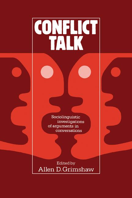 Cover: 9780521335508 | Conflict Talk | Allen D. Grimshaw | Taschenbuch | Englisch | 2009