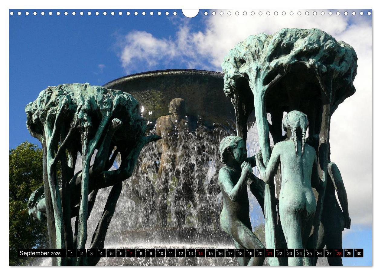 Bild: 9783435685813 | Vigeland Skulpturen Park Oslo (Wandkalender 2025 DIN A3 quer),...