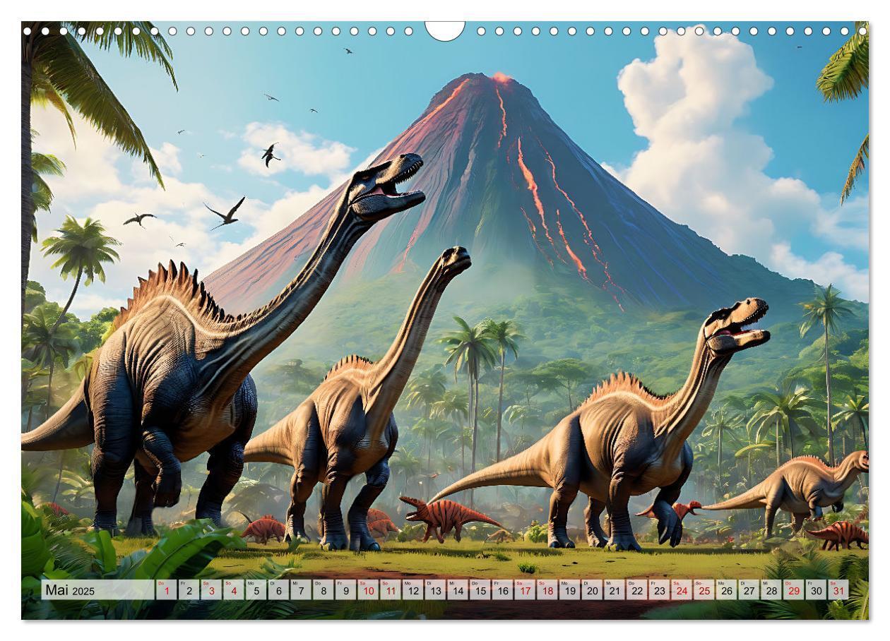 Bild: 9783383798979 | Dinosaurier - die Welt der Urzeitgiganten (Wandkalender 2025 DIN A3...