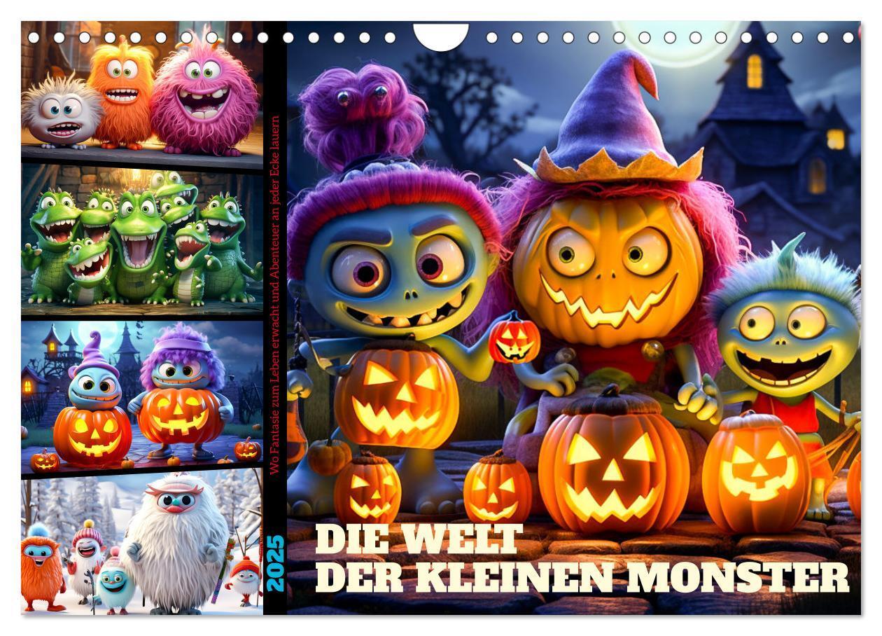 Cover: 9783383855139 | Die Welt der kleinen Monster (Wandkalender 2025 DIN A4 quer),...