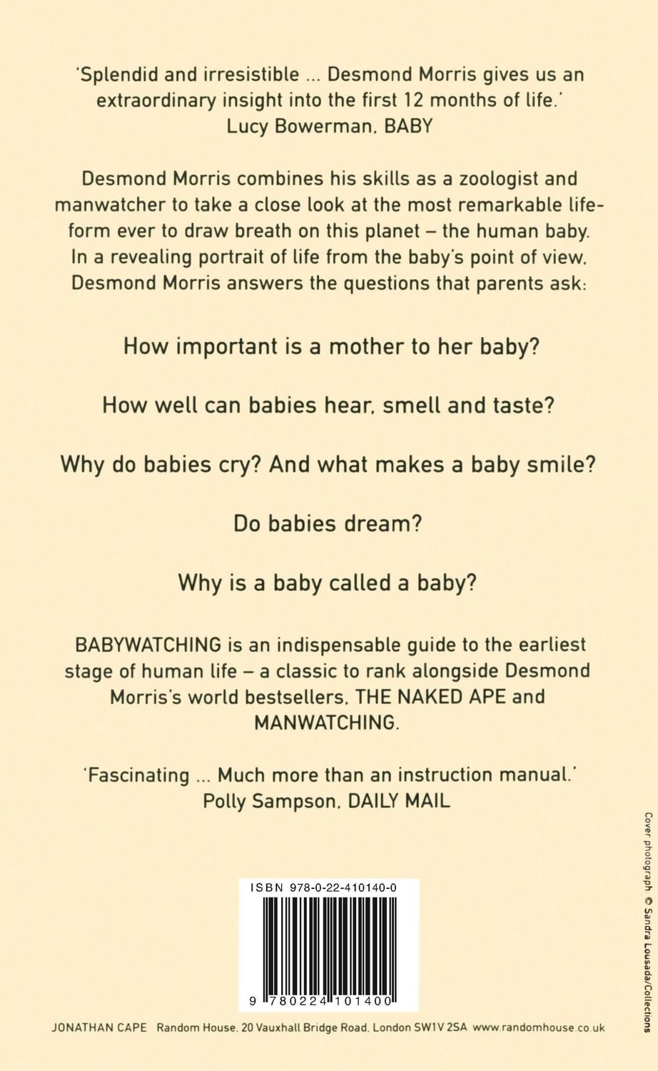 Rückseite: 9780224101400 | Babywatching | Desmond Morris | Taschenbuch | Englisch | 2015