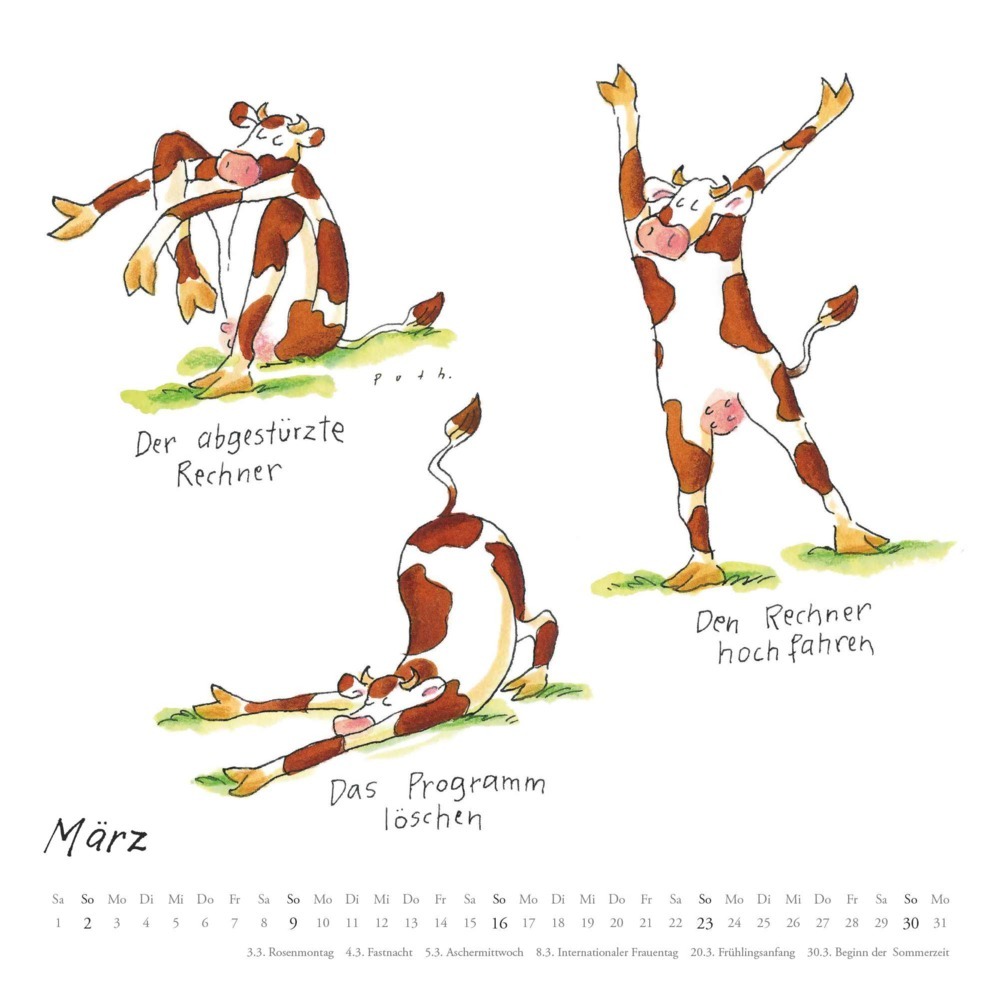 Bild: 4250809653037 | DUMONT - Mit den Yoga-Kühen durchs Jahr 2025 Wandkalender, 23x23cm,...