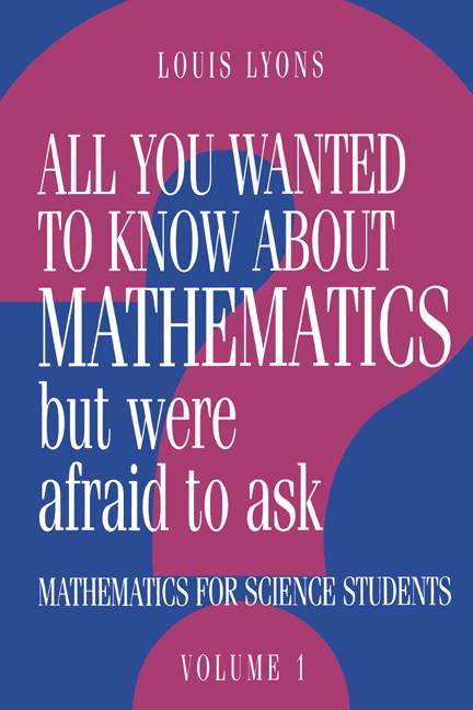 Cover: 9780521436007 | All You Wanted to Know about Mathematics But Were Afraid to Ask | Buch