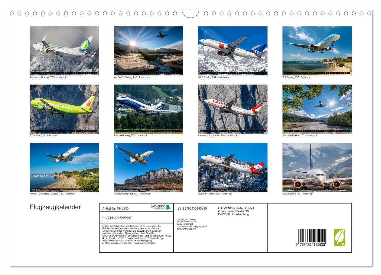 Bild: 9783435185955 | Flugzeugkalender (Wandkalender 2025 DIN A3 quer), CALVENDO...