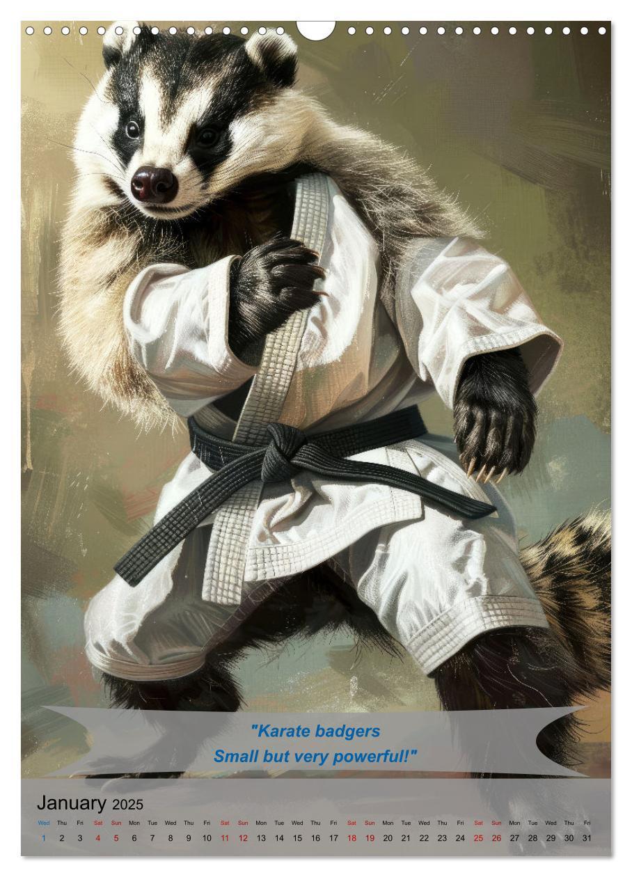 Bild: 9781325984657 | Great fun with animal karate fighters (Wall Calendar 2025 DIN A3...