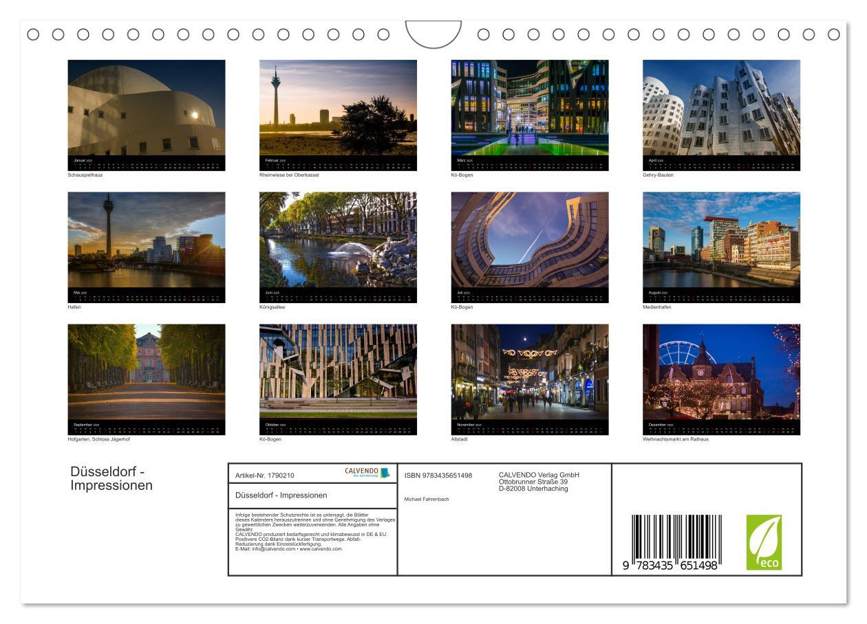 Bild: 9783435651498 | Düsseldorf - Impressionen (Wandkalender 2025 DIN A4 quer), CALVENDO...