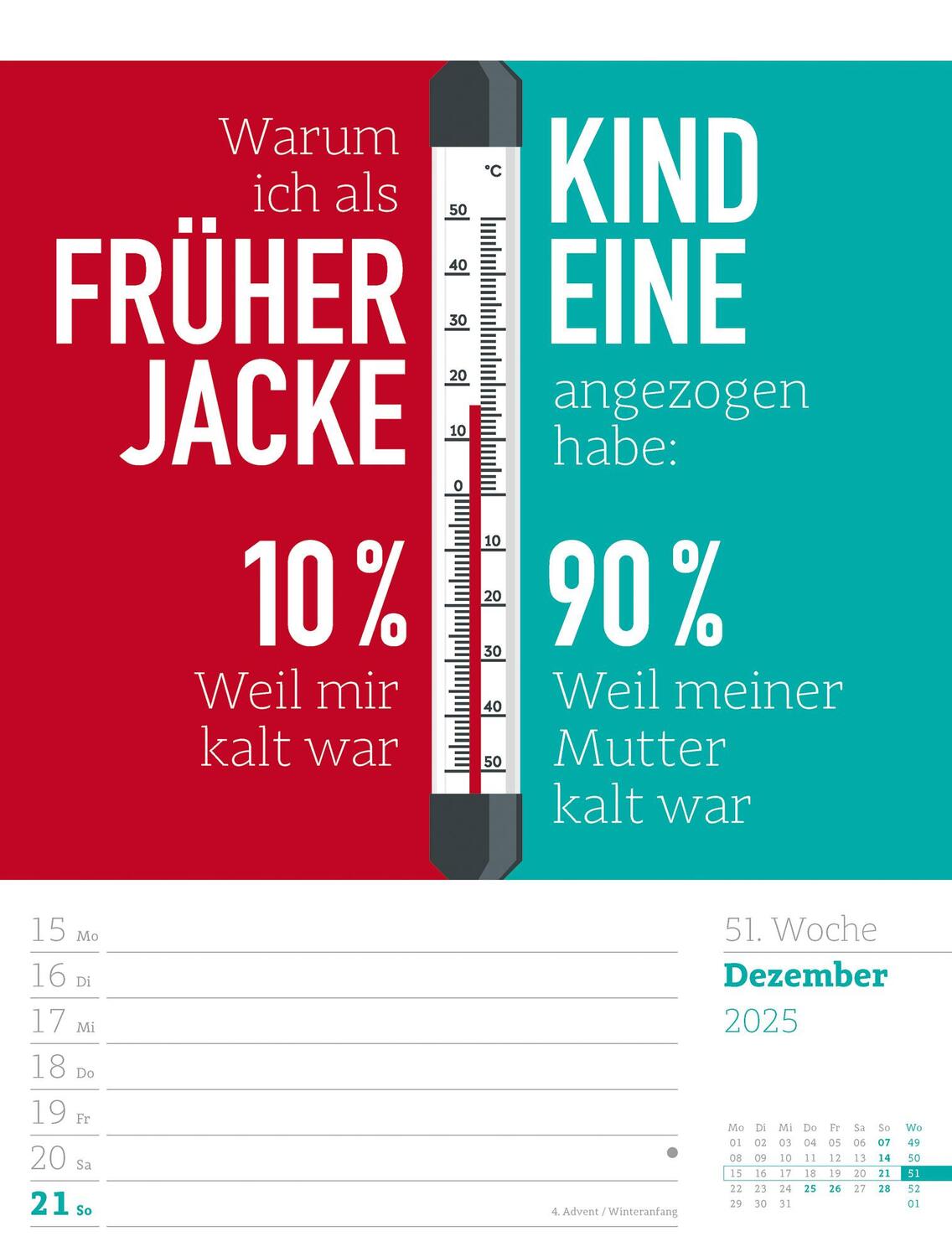 Bild: 9783838425955 | Klartext Sprüchekalender - Wochenplaner Kalender 2025 | Kunstverlag