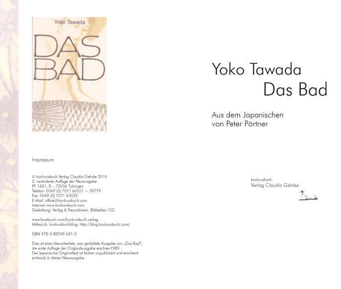 Bild: 9783887690410 | Das Bad | Roman japanisch-deutsch | Yoko Tawada | Taschenbuch | 190 S.